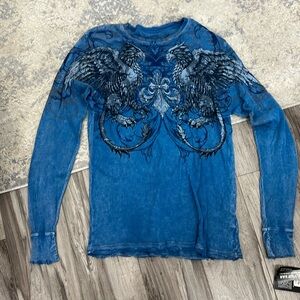 Men’s size large Affliction Thermal Henley new with tags